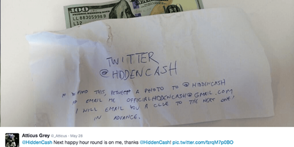 Would you love to find @hiddencash?